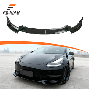 Nuevo alerón delantero modificado para Tesla Model <span class=keywords><strong>3</strong></span> Y 2021-2023, instalación sin perforaciones ni daños, tornillos para parachoques, ajuste universal. - Product Image 1