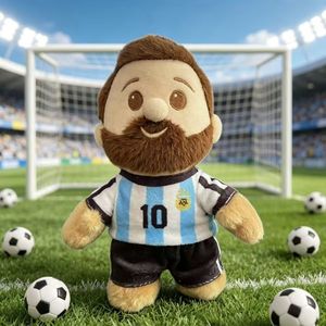 Peluche de la Selección Argentina 2026 para Llavero de Rey del Fútbol, 18cm - Product Image 1