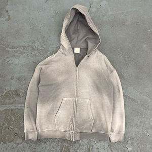 Streetwear personalizzato francese Terry senza filo in pile semplice con Zip Vintage con lavaggio acido e <span class=keywords><strong>sole</strong></span> con cappuccio in spugna francese sbiadito - Product Image 4