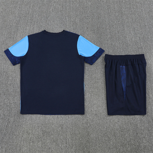 Uniformes de Fútbol de Verano, Conjunto de Entrenamiento de Manga Corta, Jersey 25/26 Marsella, Transpirable, Poliéster, Secado Rápido, Cuello Redondo, Unisex - Product Image 2