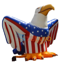 Aigle américain Mascotte Ballon patriotique Publicité Gonflable Géant Aigle Américain Cartoon Drapeau Gonflable Modèle Homme Aigle