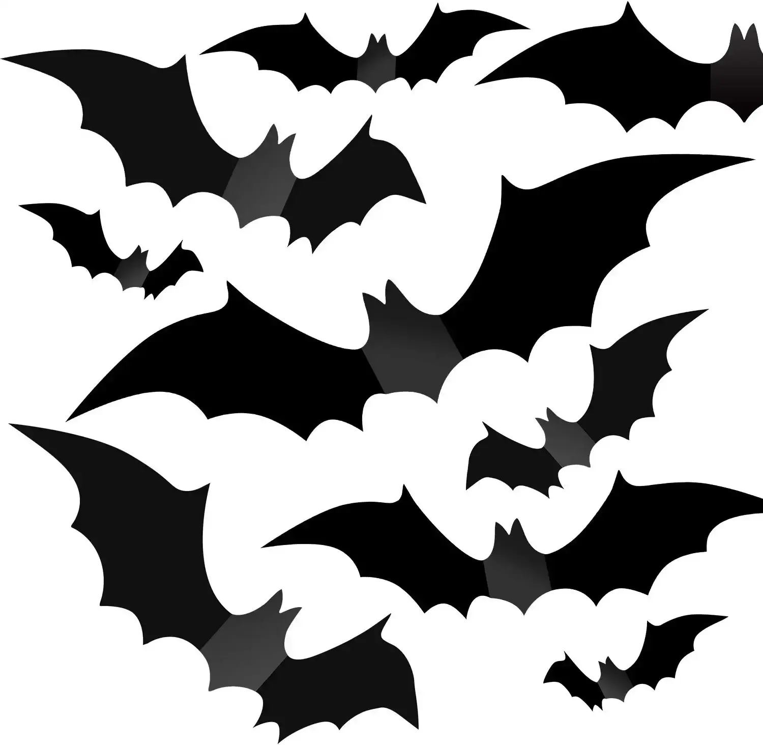 Wall decor 3d bat halloween decoration stickers for home decor 5 size waterproof spooky bats