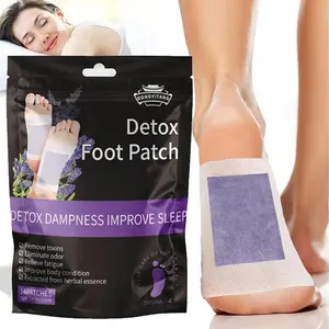 Pabrik grosir Herbal alami detoks tempelan kaki meringankan kelelahan meningkatkan tidur Lavender Detox bantalan kaki