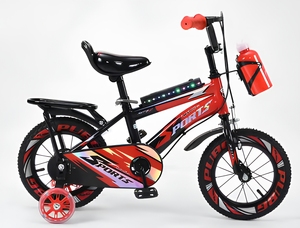 Bicicleta Infantil en Oferta, <span class=keywords><strong>de</strong></span> 12 a 20 Pulgadas, con Luz y Música, Soporte para Botella <span class=keywords><strong>de</strong></span> Agua, Portaequipajes Trasero, <span class=keywords><strong>Pegatinas</strong></span> Láser - Product Image 1