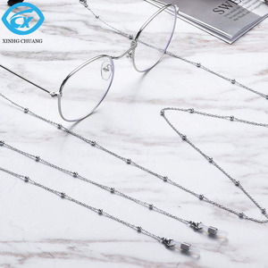 Cadena para <span class=keywords><strong>Gafas</strong></span> de Protección Facial para <span class=keywords><strong>Mujer</strong></span> con Clip para Colgar en el Cuello y Diseño de Cuentas, Collar Antipérdida, Joyería - Product Image 4