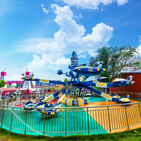 Manège Volant pour Enfants à Contrôle Automatique, Équipement de Parc d'Attractions, Attraction de Terrain de Jeux Extérieur, Lumières Joyeuses, 16 Personnes