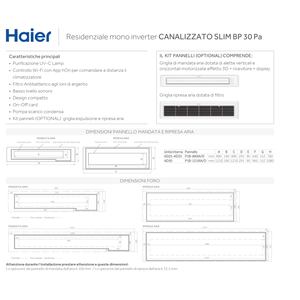 เครื่องปรับอากาศแบบแยกส่วนทรงบาง รุ่น Slim Low Prevalence Split Quadri 9000+9000+9000+9000 บีทียู ใช้สารทำความเย็น R32 ระดับประหยัดพลังงาน A++ รุ่น 5U105S2SS5FA - Product Image 4
