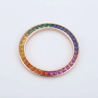 Boîtier de montre rond en moissanite et diamants, lunette en cristal et diamants pour montre-bracelet homme, pièces détachées
