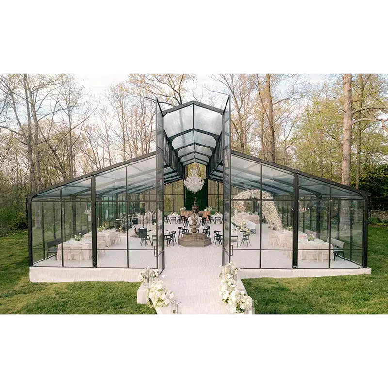 Carpas DE BODA fuertes para fiestas grandes blancas de aluminio impermeables para 300 personas, eventos al aire libre, tienda de boda 10X10