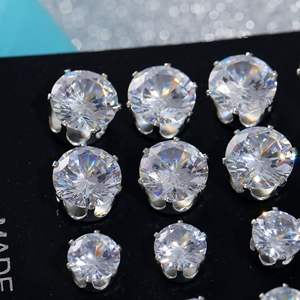 Wholesale 24 Pcs <strong>Earrings</strong> Cubic Zircon Simulated <strong>Diamonds</strong> Cheap <strong>Fake</strong> <strong>Diamond</strong> <strong>Earrings</strong> - Product Image 5