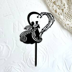 ป้ายตกแต่งเค้กอะคริลิคสำหรับคุณและคุณผู้หญิง ฉลองวันแต่งงาน งานครบรอบ และงานเลี้ยงฉลองสมรสใหม่ ป้าย Just Married - Product Image 2