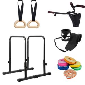 Set de Gimnasio Calisthenics ZJFIT: Barras de Resistencia, Bandas de Resistencia, Paralelas de Madera, <span class=keywords><strong>Barra</strong></span> de Dominadas, Anillas de Gimnasio, Muñequeras - Product Image 1
