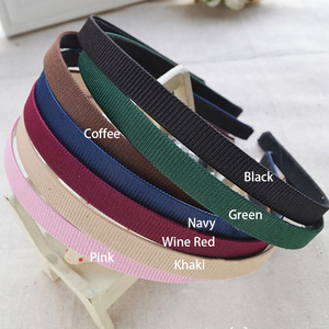 10Mm Màu Đen Màu Be Kaki Red Grosgrain Lót Kim Loại <span class=keywords><strong>Headband</strong></span> Với Nhung Bên Trong Cơ Sở Hairbands Tóc Hoops Cho Tự Làm Phụ Kiện Tóc - Product Image 5