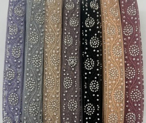 Wholesale Lace Trim Embroidery with Water-Soluble Flower <b>Sequins</b> Decorated Low Price Reasonable Price Trim Lace Fabric - Product Image 2