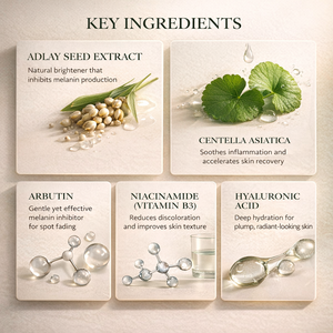 Crème hydratante éclaircissante coréenne pour le visage à l'alpha-arbutine et au niacinamide, correctrice des taches brunes et illuminatrice - Product Image 5