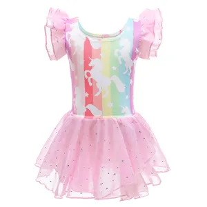 Vêtements de danse pour enfants couleur Pure, Costume de danse pour enfants, robe de Ballet de Performance, justaucorps, vêtements de scène et de danse