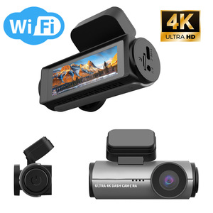 กล้องติดรถยนต์ JXD Ultra 4K แบบสองเลนส์ พร้อมระบบมองเห็นในเวลากลางคืน WiFi หน้าจอสัมผัส GPS ในตัว ติดตั้งบนกระจกหน้ารถ 12V ควบคุมผ่านแอป - Product Image 1