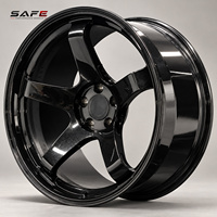 Jantes forgées noires brillantes de luxe 19 20 21 22 pouces 5x112 5x114.3 5x120 5x130 à déport profond pour Porsche BMW Mercedes AMG