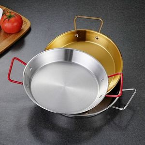 Plato para Paella <span class=keywords><strong>de</strong></span> Acero Inoxidable para Restaurante, con Doble Asa, para Servir Arroz con Mariscos, No se Permite Usar en Fuentes <span class=keywords><strong>de</strong></span> Calor Abiertas - Product Image 5