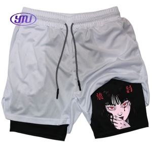 Pantaloncini Sportivi Estivi da Uomo Y2K Performance <span class=keywords><strong>Horror</strong></span> Pretty Girl Print Traspiranti a Vita Media per Allenamento in Palestra e Fitness - Product Image 2