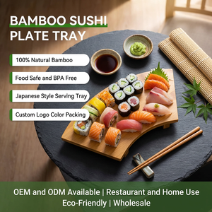 Utensilios para <span class=keywords><strong>Sushi</strong></span>, Platos Geta, Bandeja para Servir, Plato para Salsas, Palillos, Venta al por Mayor, Plato de Bambú Japonés de Diseño Moderno para <span class=keywords><strong>Sushi</strong></span> - Product Image 1