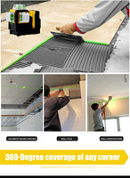 Niveau laser industriel professionnel à 12 lignes, laser vert 3D, haute précision, auto-nivelant