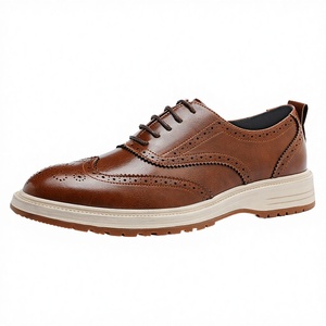 รองเท้าทรงหัวแหลมแบบใหม่สำหรับผู้ชาย ดีไซน์หรูหรา หนังแท้ สายรัดแบบ Monk Strap ผูกเชือก เหมาะสำหรับใส่ทำงาน ลายเสือดาว แฟชั่นทันสมัย รองรับอุ้งเท้า - Product Image 2