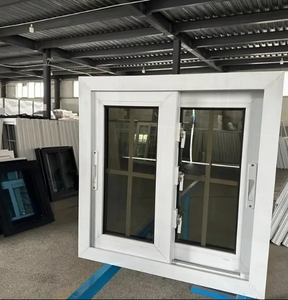 โรงงานขายส่ง รับผลิตตามสั่ง หน้าต่าง UPVC กระจกสองชั้น หน้าต่างบานเลื่อนไวนิล UPVC พร้อมมู่ลี่ในตัว - Product Image 1