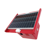 Panneau solaire répulsif à oiseaux ultrasonique avec perles LED haute luminosité faible puissance 14W boîte d'emballage rechargeable dispositif d'oiseaux 100 Watts