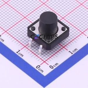 TC-1103-B-L Tactile Switch Through hole Component THT-4P,12x12mm Switch Single Pole Single Throw Round Button 1.6N Through Hole - Product Image 1