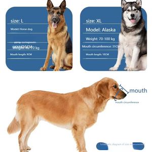 Nouvelle muselière d'entraînement pour chien, épaisse, robuste, souple, anti-morsure, équipement d'agilité, en TPR et nylon, imperméable, muselière en forme de panier pour chiens - Product Image 3