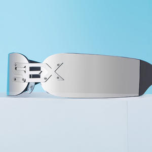 Lunettes de soleil unisexes sans monture, verres PC UV400, légères, noires, pour hommes et femmes, style Y2K, mode transfrontalière - Product Image 2