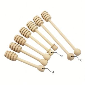 Palitos de miel de madera con logotipo personalizado al por mayor, mini palitos de miel tipo panal para tarros de mermelada - Product Image 2