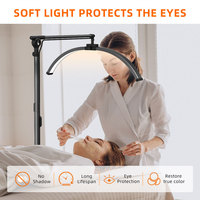 28 "LED Lash Light Half Moon Lamp Réglable Nail Table Light Vidéo Studio Salon Photographie 6000K Couleur Beauté Éclairage