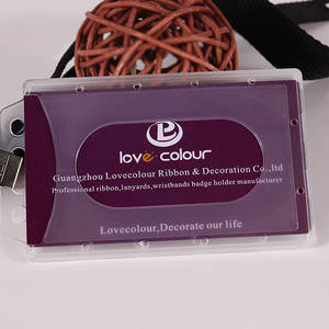 حاملات بطاقات هوية بلاستيكية صلبة مخصصة ، طباعة سائبة رأسية وشفافة لفعاليات الشركات ، واقي بطاقات هوية دائم للموظف - Product Image 5