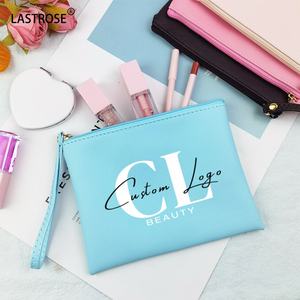 Trousse de maquillage beauté en cuir PU pour femmes pochette de marque privée de voyage portable sac cosmétique - Product Image 1