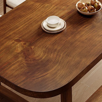Table à manger minimaliste en bois de manguier massif, finition naturelle, table à manger en bois dur pour la maison, la cuisine, la salle à manger, les meubles de restaurant