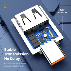 10A <span class=keywords><strong>OTG</strong></span> <span class=keywords><strong>USB</strong></span> 3,0 a tipo <span class=keywords><strong>C</strong></span> adaptador <span class=keywords><strong>USB</strong></span> <span class=keywords><strong>C</strong></span> macho a <span class=keywords><strong>USB</strong></span> hembra carga rápida <span class=keywords><strong>OTG</strong></span> Convertidor para Macbook Laptop Xiaomi Samsung S23 S22 - Product Image 5