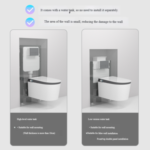 โถสุขภัณฑ์อัจฉริยะแบบแขวนผนังคุณภาพสูง ระบบอิเล็กทรอนิกส์ วัสดุเซรามิก - Product Image 2