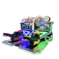 55 pouces écran VR simulateur de course d'arcade à pièces moto Machine anglais prise en charge 110/220V puissance pour les centres de jeux