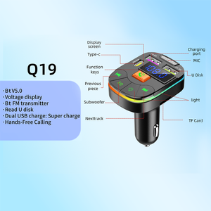 Q19 Kép USB Xe Sạc Nhanh Sạc Bt Hands-Free Xe Accessoriesories <span class=keywords><strong>FM</strong></span> <span class=keywords><strong>Transmitter</strong></span> Trong Xe Bt Đa Chức Năng MP3 Máy Nghe Nhạc - Product Image 5