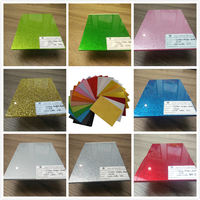 Décoration de noël et nouvel an 4x6 pieds pour découpeur Laser, feuille acrylique en plastique extrudé à paillettes personnalisées
