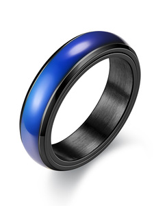 Dropshipping Products Wholesale Best Quality Fashion Jewelry Modern Metal <strong>Crafts</strong> Thermochromic Rotating Stainless Steel <strong>Rings</strong> - Product Image 5