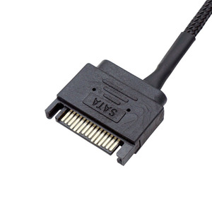 Cantell SATA 15Pin à 3Pin 4Pin 1 à 3 Splitter Hub Converter <span class=keywords><strong>PWM</strong></span> Câble d'alimentation de température 26cm - Product Image 3