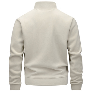 Sweat-shirt à col montant anti-boulochage en molleton de coton lavé au sable avec impression numérique - Product Image 4