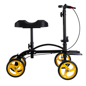 Popular MOYATEC - Andador con Ruedas Plegable y Ajustable de Acero al Carbono para Exteriores, con Rodilleras, Capacidad de 150 kg, para Personas con Discapacidad - Product Image 1