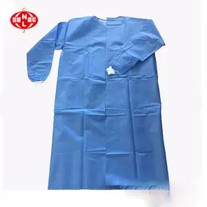 CE גבוהה סטרילי בית חולים עמיד למים aami רמת 2 4 PP PE CPE SMS חיזק חד פעמי רפואי בידוד בגדי PPE שמלת