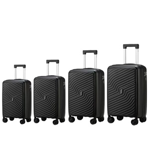 Juego de Maletas de 4 Piezas al por Mayor para Viajes de Negocios, con Ruedas Giratorias, Candado de Combinación, Maleta de Mano Negra - Product Image 1