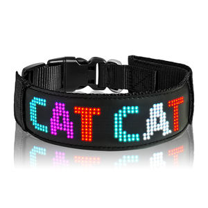 Collar para perro con luz LED, accesorios para mascotas, aplicación inalámbrica, collares recargables LED luminosos personalizados, arneses y correas con LED - Product Image 4