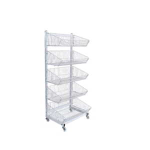 Manufacturer Retail Customized <strong>Wire</strong> Basket <strong>Display</strong> <strong>Rack</strong> for Market - Product Image 1